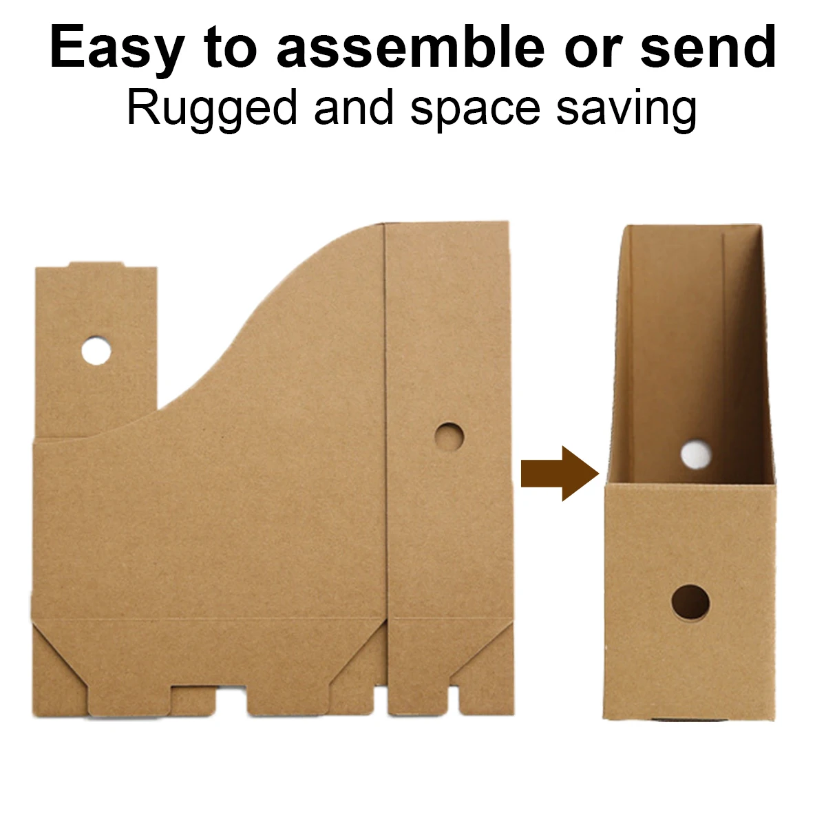 5 Packs Magazine File Holder Foldable Office Desktop File Organizer with Blank Label Stickers Book Storage Box for School Office