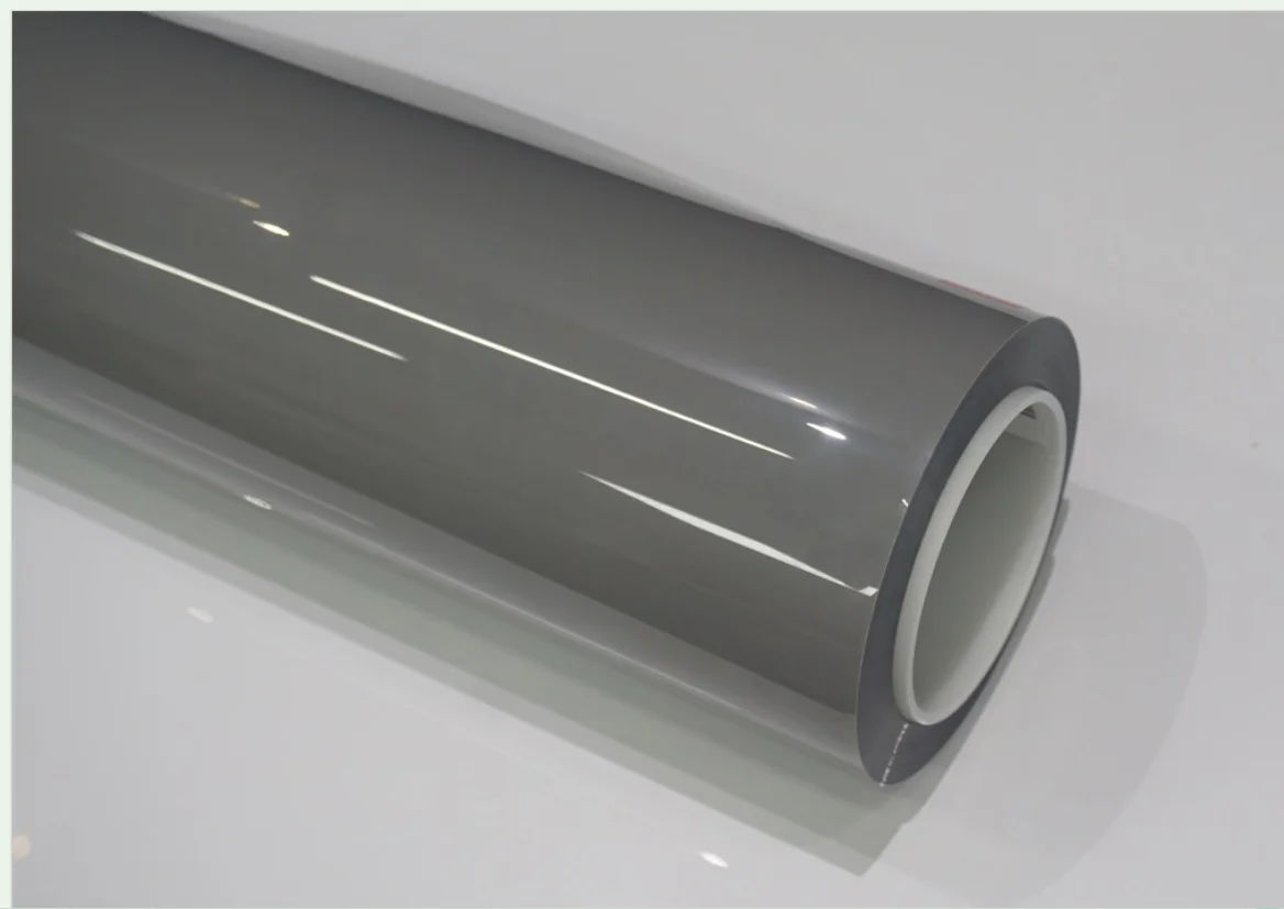 SAKUTA Air Bubble Free High Stretch High Gloss TPU Chalk Gray Vinyl Wrap Film For Car Body Car Wrapping Film 1.52*15M