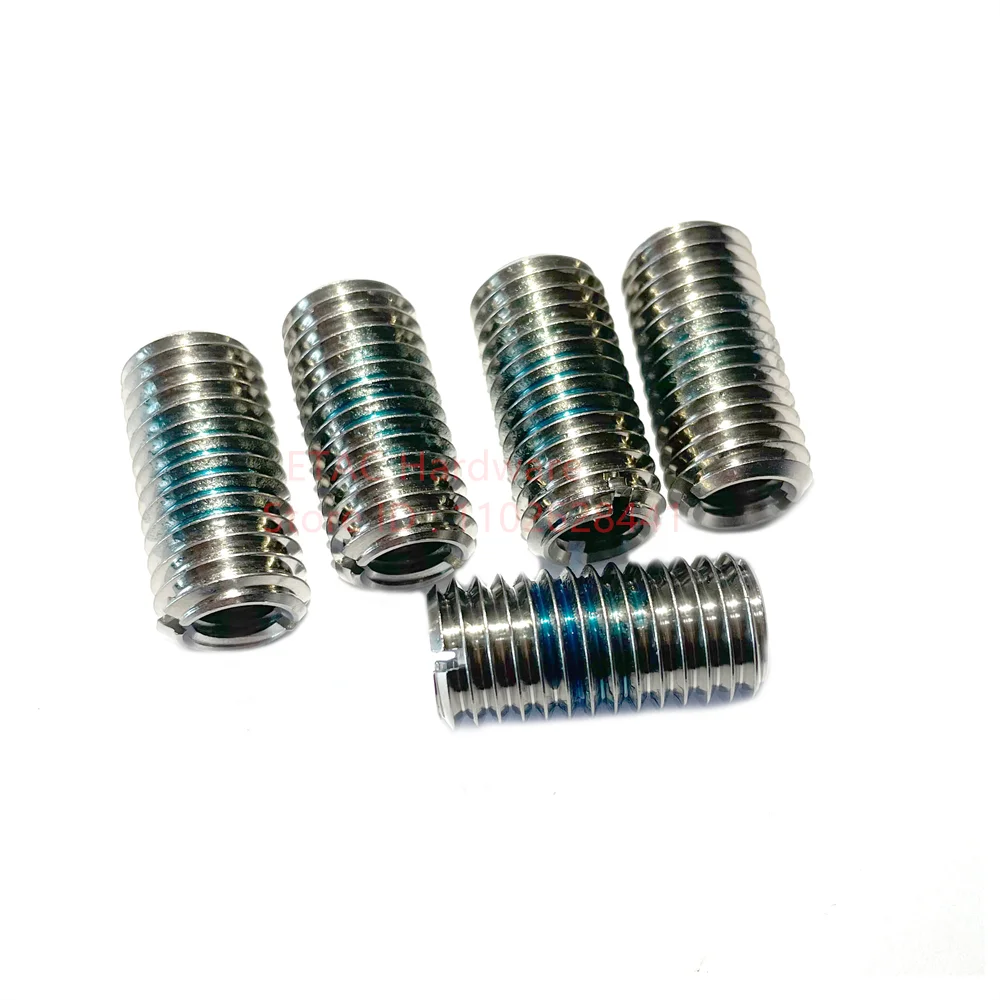 M2 - M16 304 Stainless Steel Thread Lock Insert Conversion Nuts Self Tapping Thread Adapter Screw Bushing Slotted Type Coupler