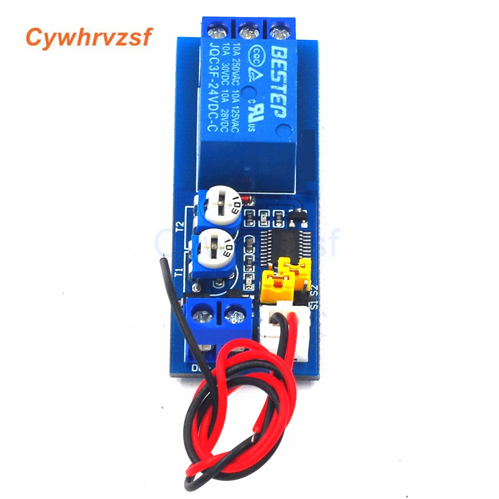 DC 5V 12V 24V Infinite Cycle Delay Timing Time Relay Timer Control ON-OFF Loop Switch Module Double Adjustable 0-100 Mminutes