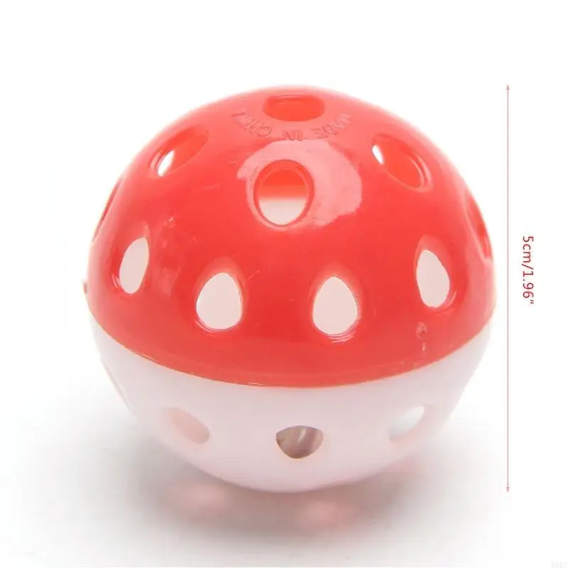 B0KC 1 PC Parrots Chew Toy 2 Inch Rolling Color Sphere Pengayaan Burung Mainan