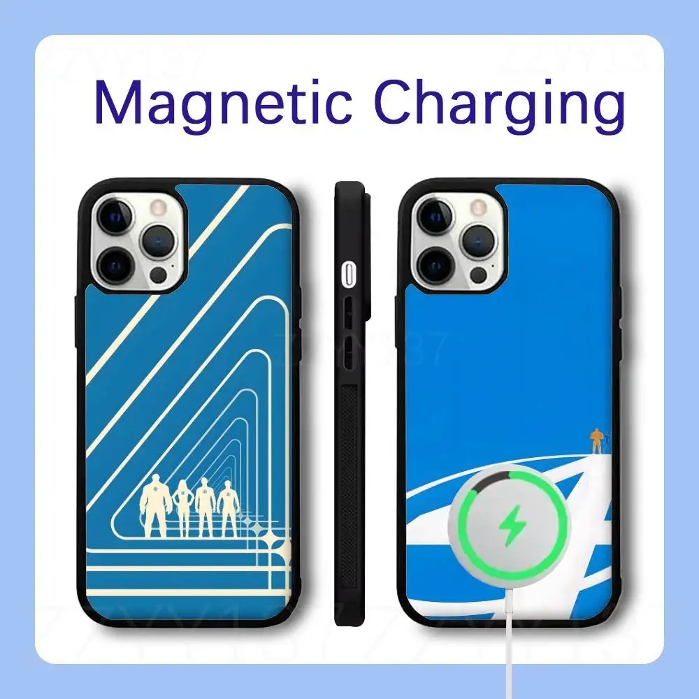 F-FANTASTIC-FOUR-4 Phone Case For iPhone 18,17,16,15,14,13,12,Pro,Max,Plus Magnetic Wireless Charge Cover