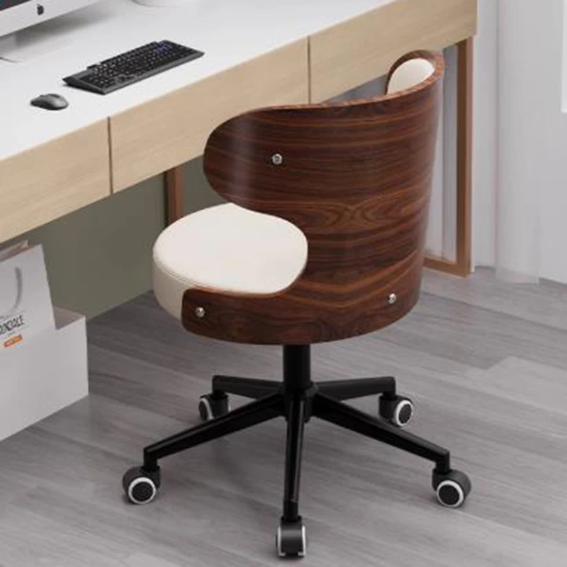 Designer Wooden Office Chair Modern Nordic Kids Vanity Makeup Office Chair Reading Computer Sillas De Oficina Home Furniture