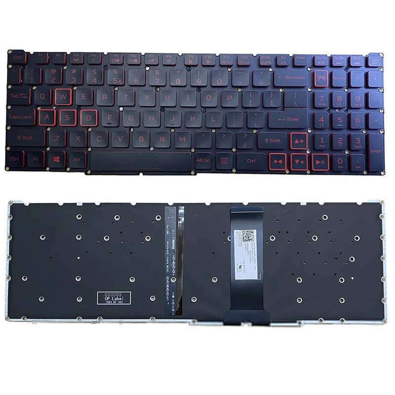 

New SP US For Acer Nitro 5 AN515-54 AN515-43 AN517-51 AN715-51 Laptop Keyboard Spanish Red Backlit