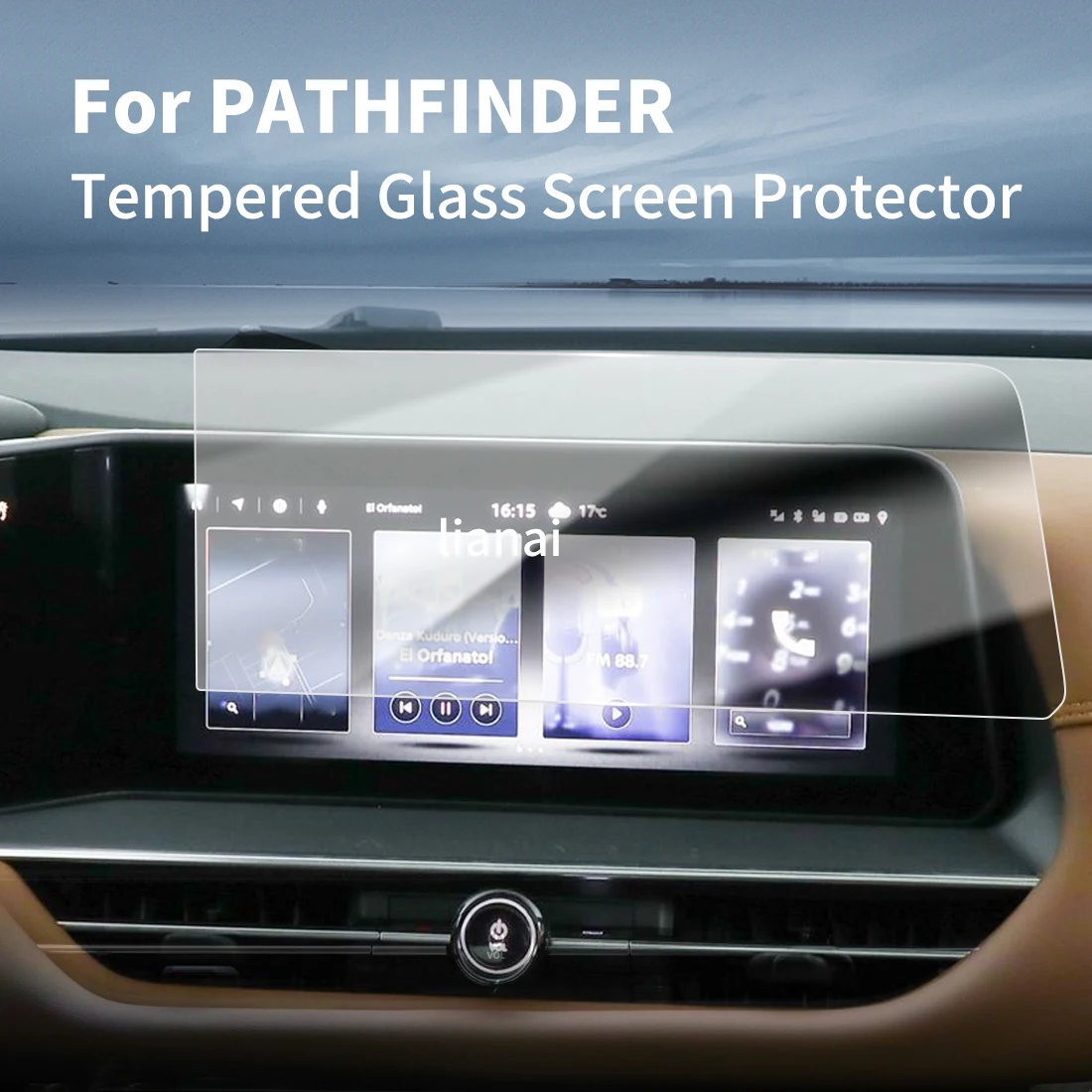 Carplay Screen Protector Tempered Glass Protective Film Navigator Aut Car Stickers Accessories For24  Nissan PATHFINDER