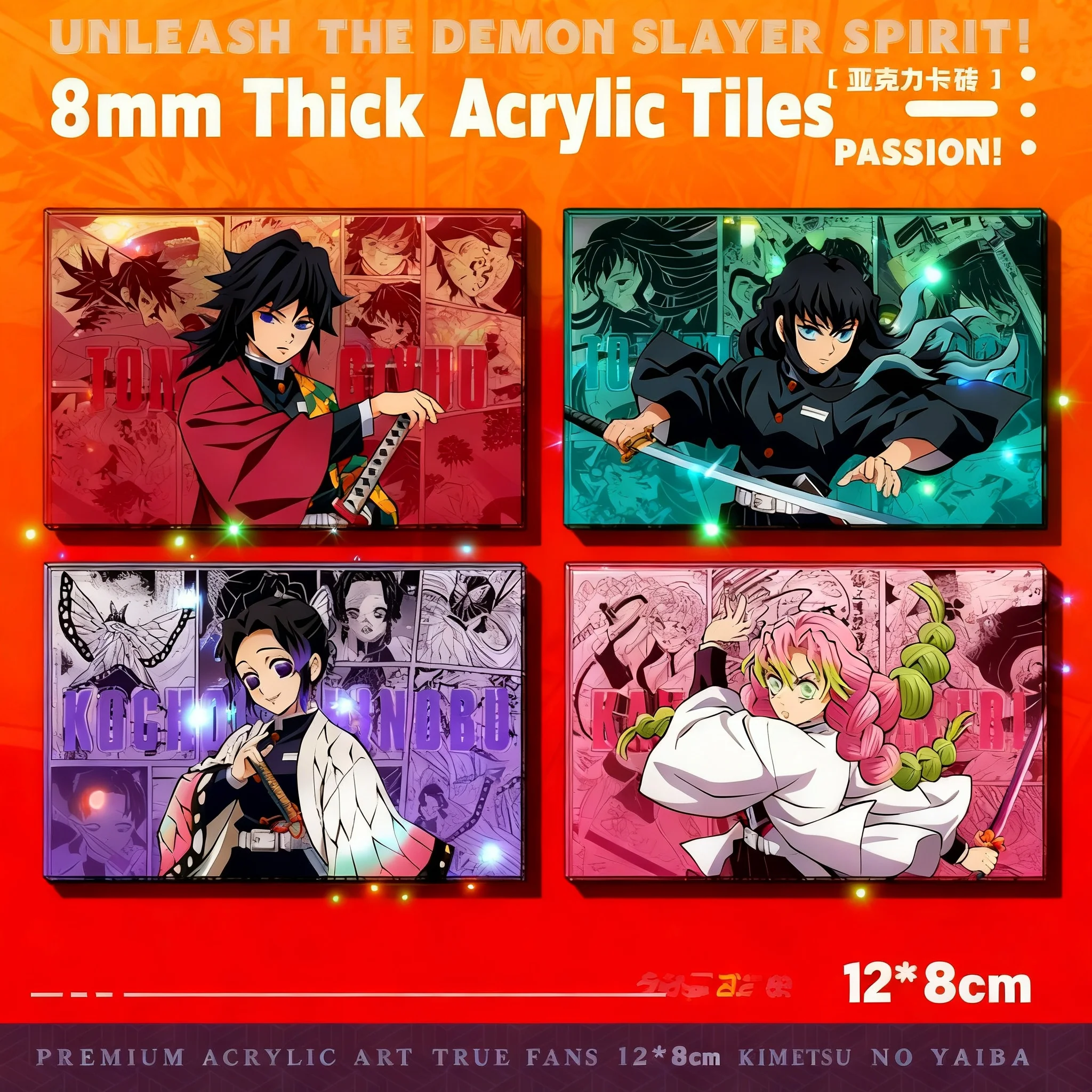 Ladrillo de Acrílico con Diseño de Anime Demon Slayer, Tanjiro, Sanemi, Shinazugawa, Shinobu Kocho, Mercancía