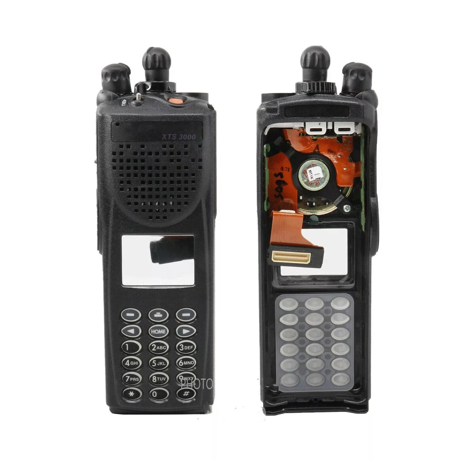 Black Replacement Housing Case With Speaker Mic For XTS3000 Model 3 Handheld Two Way Radio