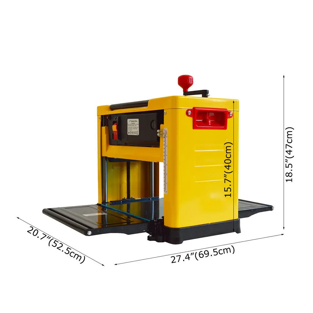 Plaina pequena para carpintaria, 13 polegadas, 2000w, alumínio fundido, alta potência, multifuncional, elétrica, planeada, 8000r/min, 220v