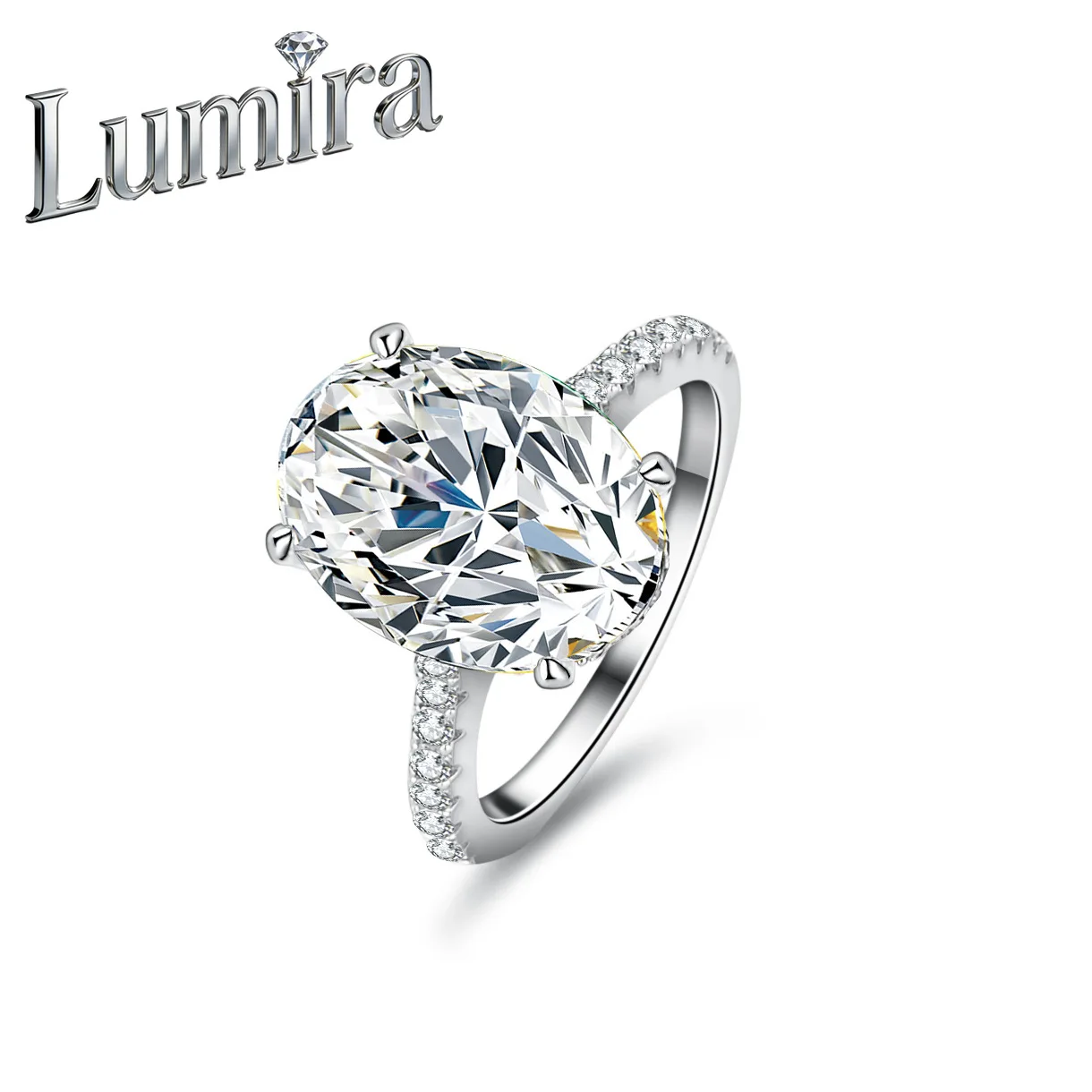 

Lumira Platinum PT950 7-Carat Oval-Cut Moissanite Ring Ultra-Luxury Engagement Ring for Women Fine Jewelry Gifts