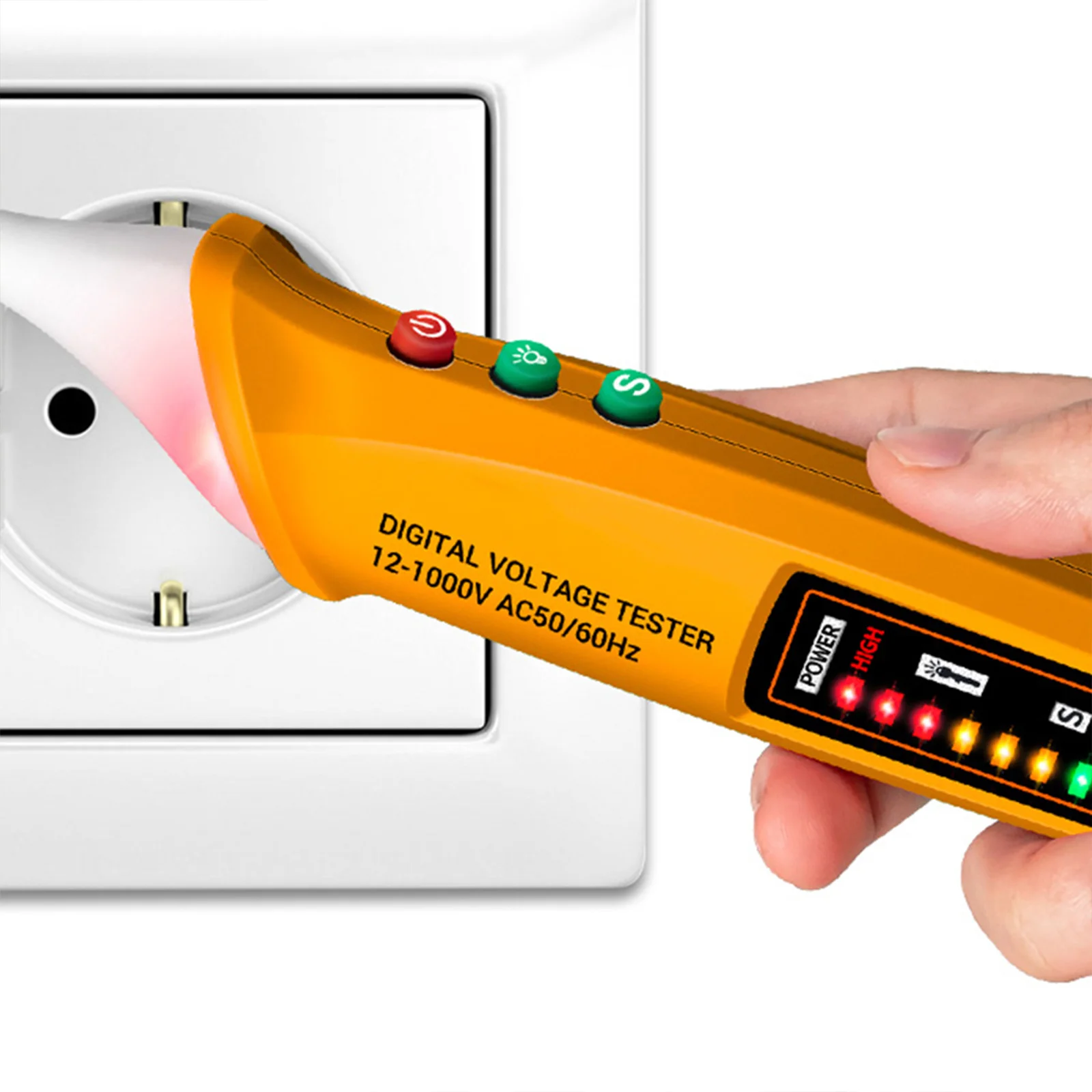 

Voltage Tester Pen 12V 250V Sound Light ABS Compact Flashlight Electric Test Pencil Non Detection Tool