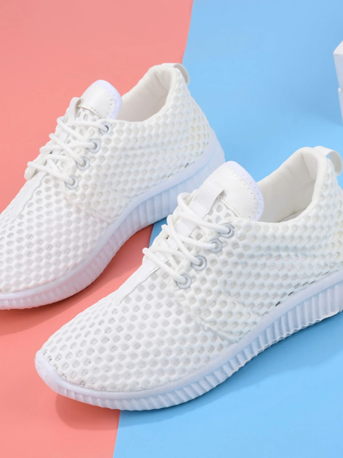 women's summer mesh shoes women's breathable mesh surface casual sports comfort mother's shoes anti slip soft sole  white shoe