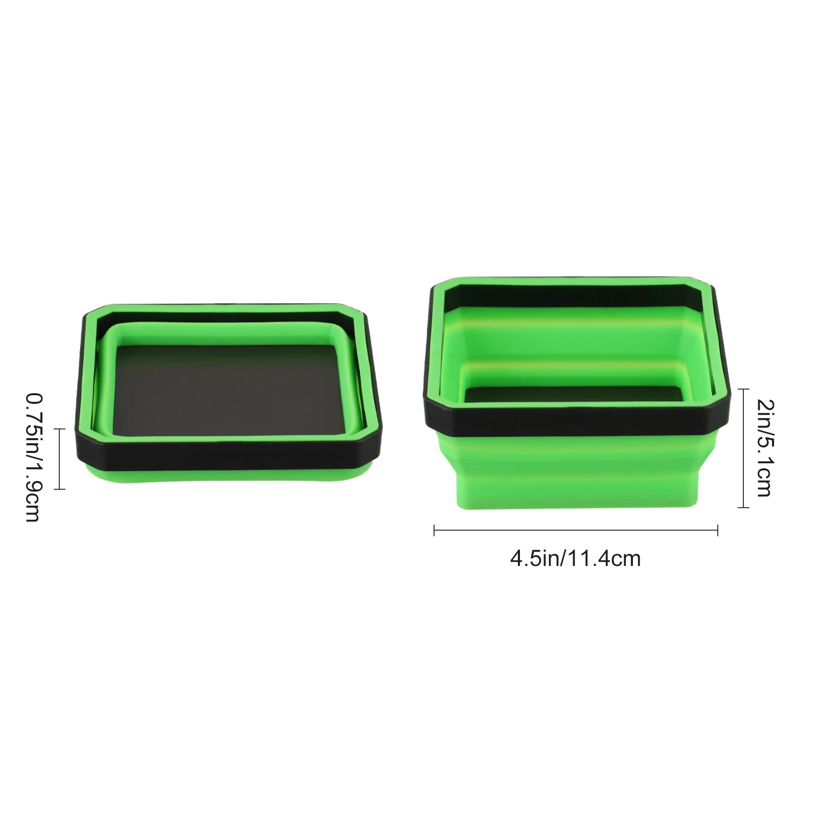 1pc Magnetic Screw Tray Collapsible Square Silicone Bowl Magnetic Tray Box Tool Parts For Carpenters Tool Organizer