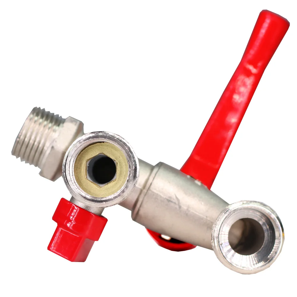 1/2'' Heavy Duty Handle Tap Garden Faucet IBC Water Tank Ball Valve Home Hose Watering Connecters 2/1 Way Outlet Frost-proof