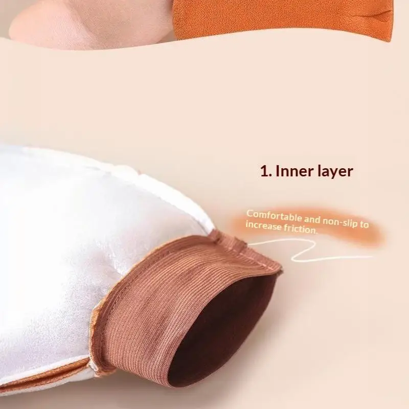 Körperlotion-Handschuh Selbstbräunungs-Handschuh Doppelseitig Verhindert Klebrige Hände Applikator Schnell Trocknender Beflockter Handschuh Make-up-Applikator – Detail 16