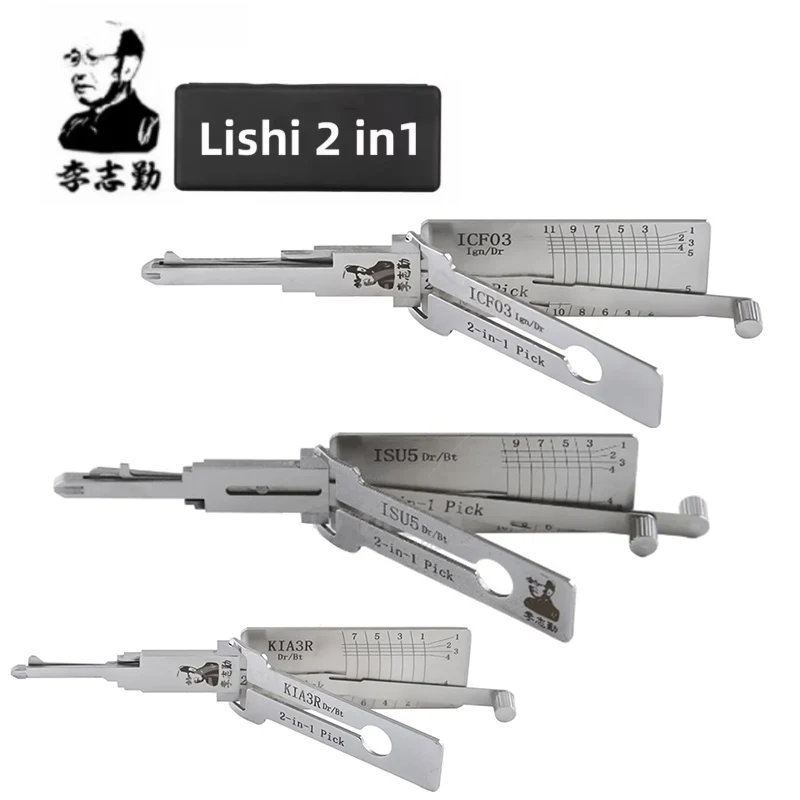 Оригинальный Lishi 2 в 1 ICF03 ISU5 KIA3R KW14 K9 KY14 Laguna3 Maz24 Mazda2014 MIT8 MIT11 MIT9 NE71R NE72 NE78 2в1 LOCKSMITH Tool