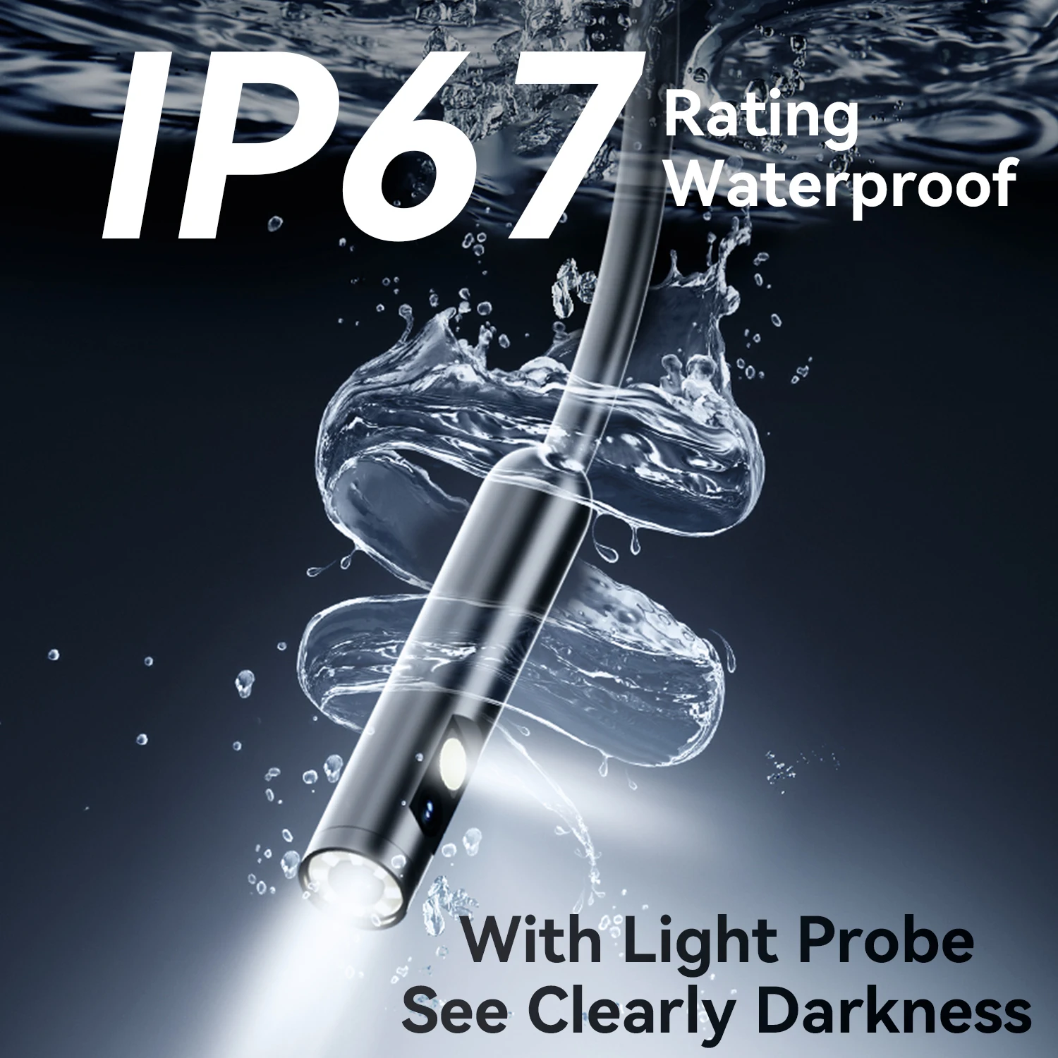 卸売 フルHD 下水道管検査ビデオカメラ修理ツール ボアスコープ ポータブル 2MP 5インチスクリーン 8mm リジッド工業用内視鏡