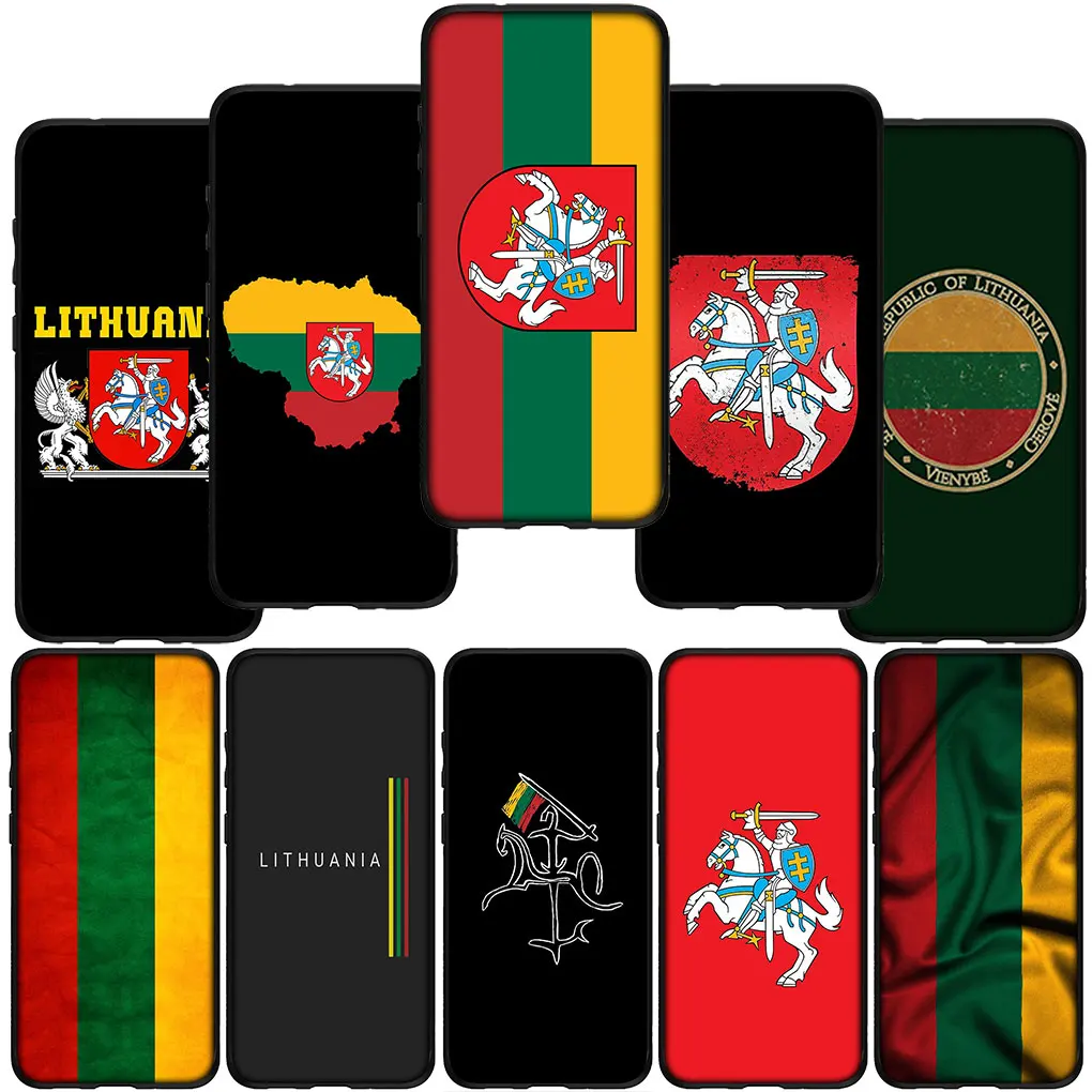 Lithuania Flag Cover Phone Casing for Samsung Galaxy S21 S20 Fe S23 S22 Ultra S8 Plus A71 A12 A13 A21S S7 Soft Case