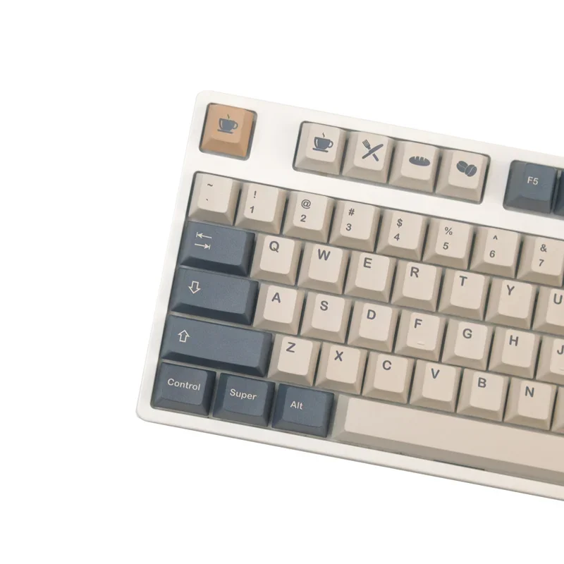 140 Keys/set GMK Cafe Keycaps PBT Dye Subbed Key Caps Cherry Profile Keycap With ISO Enter 7U Spacebar For HHKB EU Layout