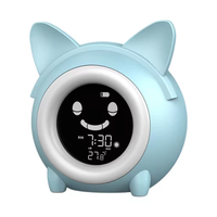 Kids LED Night Light Alarm Clocks Desk Table Clocks Sleep Trainer Digital Cartoon Clocks