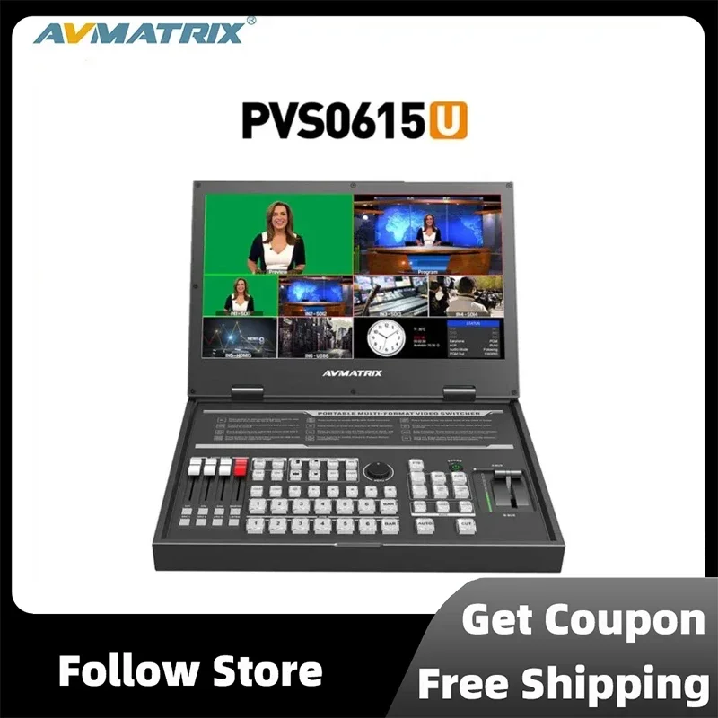 AVMATRIX PVS0615U 6 CH Multi-Format Streaming Switcher 15.6\