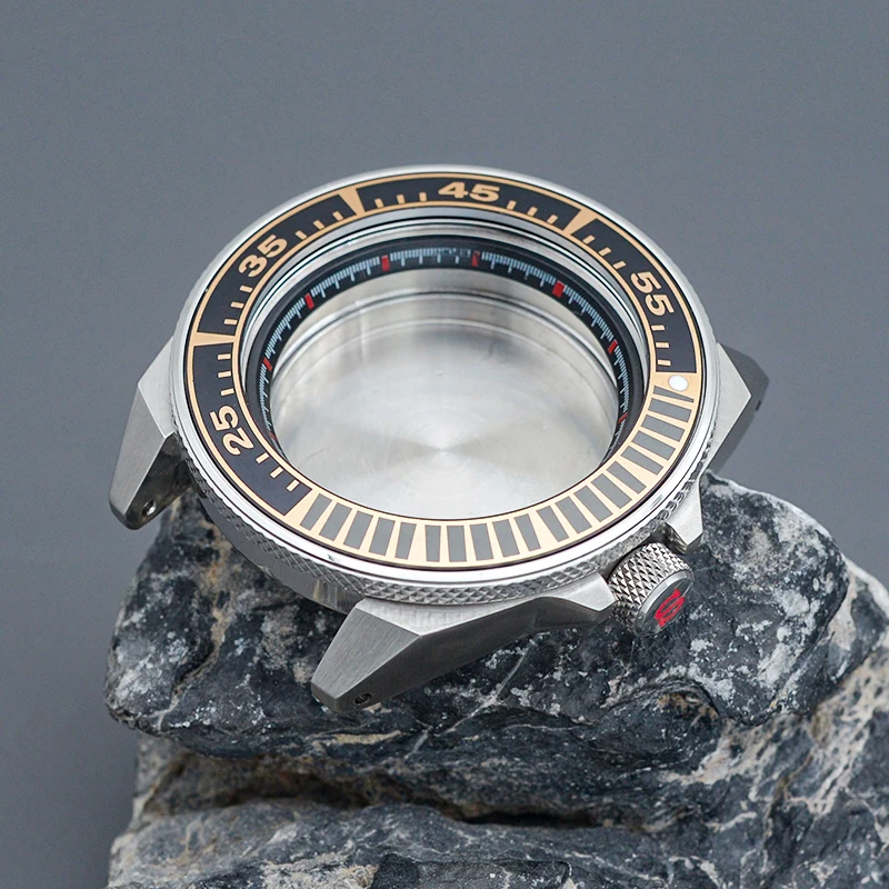 Samurai 43mm Silver Watch Case NH35 NH36 Movement Seiko Mod Sapphire Glass Aluminum Bezel Insert 28.5mm Dial Watch Mod Parts