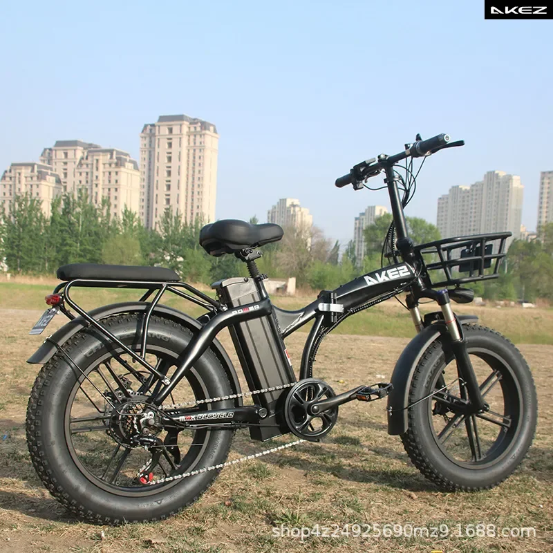 20 Inch Aluminum Alloy Folding Electric Mountain Bike 4.0 Fat Tire Snow Bicycle