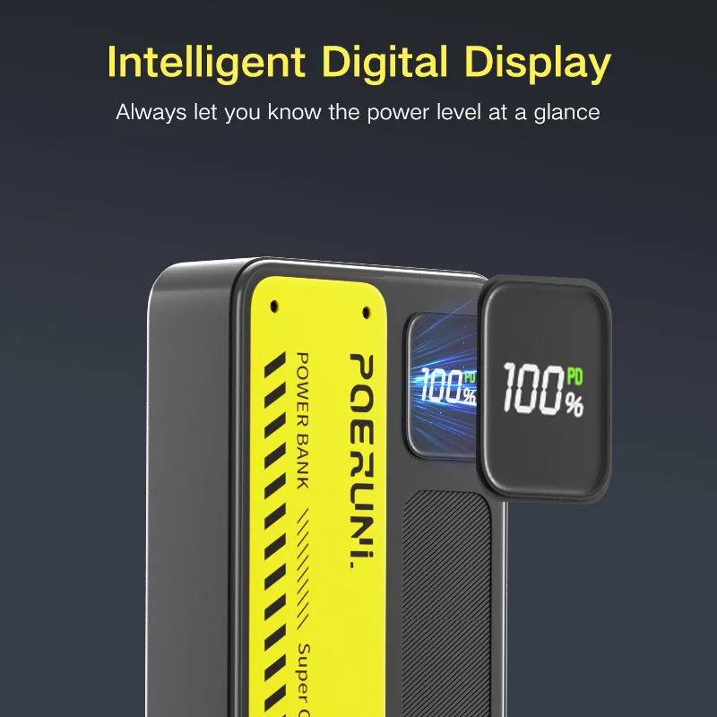 CHICNOD 20000mAh Power Bank High Capacity Powerbank 22.5W Fast Charging Portable Battery Charger For iPhone Samsung Huawei New