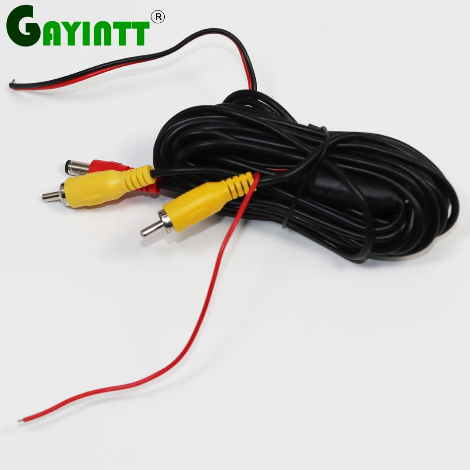 

GAYINTT Reverse Camera Video Cable For Car Rear View Universal Parking 6m Wire Match Multimedia Monitor With Power Cable