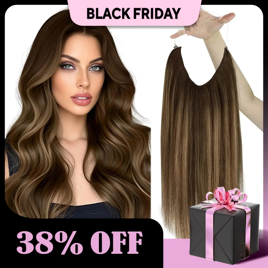 

VeSunny Рыбья линия Наращивание человеческих волос Волосы Remy Цельная невидимая проволока Уток волос Бразильские волосы Балаяж Наращивание волос