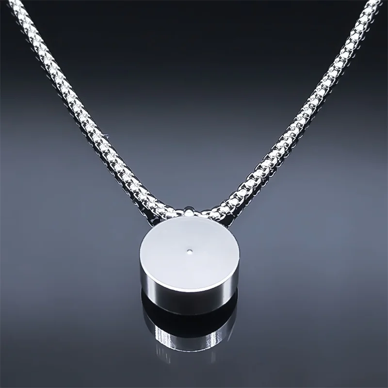 Trendy Compass Pendant Necklace for Women/Men Stainless Steel Silver Color Necklaces Christmas Gifts Jewelry colar feminino