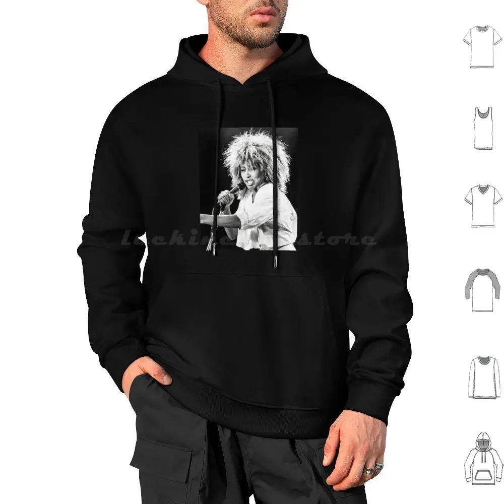 Tina Lady Rock sudaderas con capucha de manga larga cantante música cantante vieja Jazz Pop mujer estética Turner leyenda Ike Turner Acid Queen