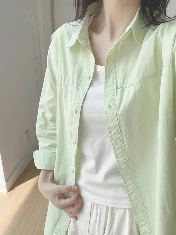 

Mango Leaf Long Sleeve Shirt Lightweight Casual Summer Men Women High Sensation Small Audience Couple Sunscreen Shirt Coat
