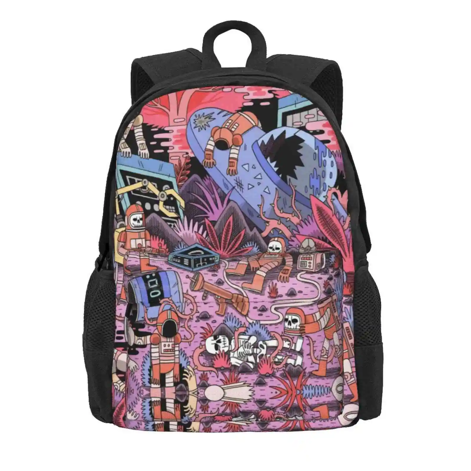 Chaos Hot Sale Schoolbag Backpack Fashion Bags Dead Astronaut Spaceman Cosmonaut Radiation Mutant Undead Zombie Afterlife