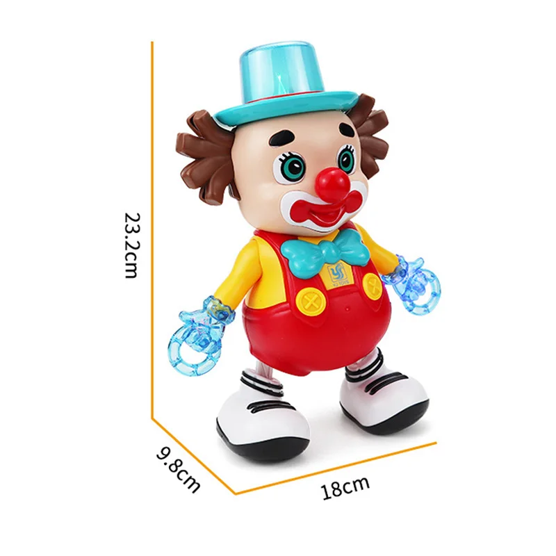 ใหม่ไฟฟ้าเต้นรําClownตุ๊กตาไฟและเพลงเต้นรําตุ๊กตาเด็กการศึกษาไฟฟ้าของเล่นของขวัญวันเกิด