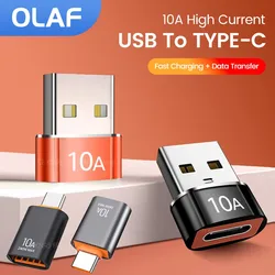 10A USB 3.0/2.0-유형 C 어댑터 OTG 유형 C 남성-USB 여성 변환기 노트북 Xiaomi 삼성 USB C 고속 충전 어댑터