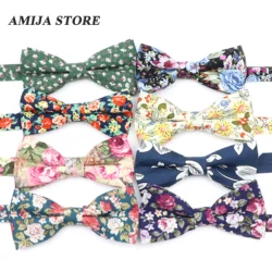 55 Styles Kid's Adjustable 100% Cotton Girl Flower Floral Print Bow Tie Butterfly Bowtie Tuxedo Bows Party Pet Accessories Gift