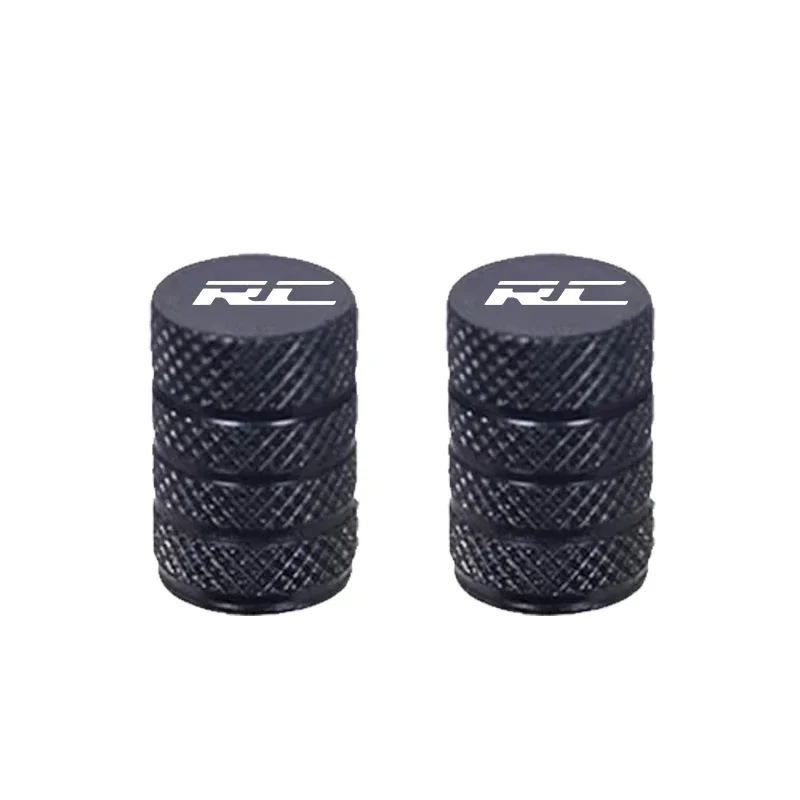 With LOGO RC 2pc Motorcycle Tire Valve Air Port Stem Cover Cap Plug For KTM RC 125 200 390 2013 - 2019 All Years CNC Accessories