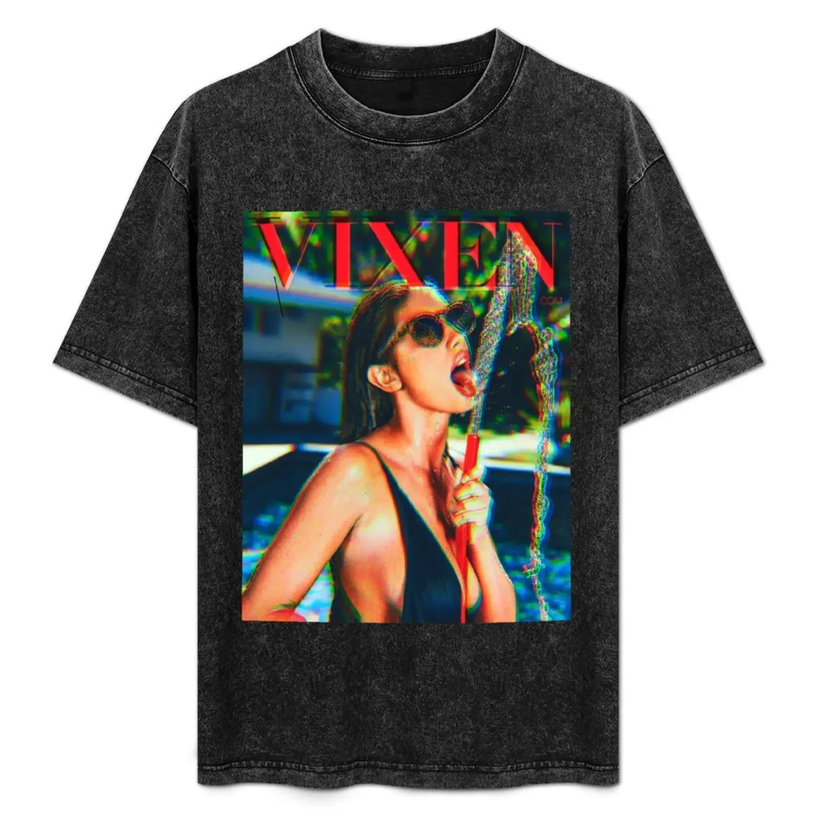 

August Ames T-Shirt Washed pure cotton HD pattern customized shirt retro comfort men and women the same short-sleeved