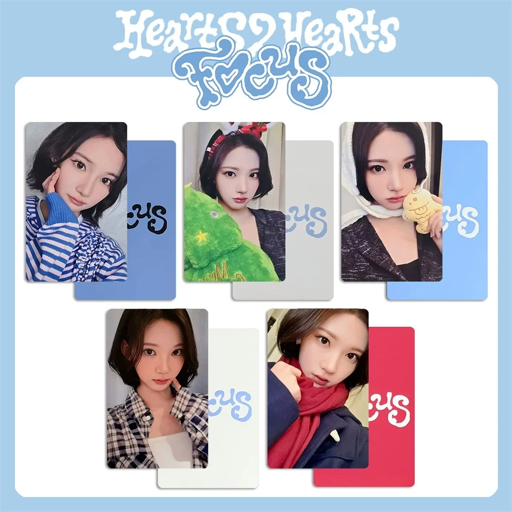 Новые модные фотокарточки Hearts2Hearts, 5 шт./компл., глянцевые, из альбома FOCUS, с Ианом, Стеллой, Джуном, Кармен, ломо-карточки, подарки для фанатов