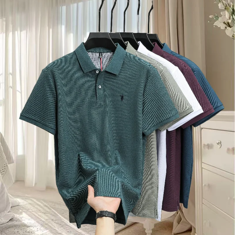100 % reine Baumwolle, High-End-Marken-Herren-Kurzarm-Poloshirt, Sommermode, heißer Verkauf, Pony-Boutique, Paul-Stickerei-T-Shirt