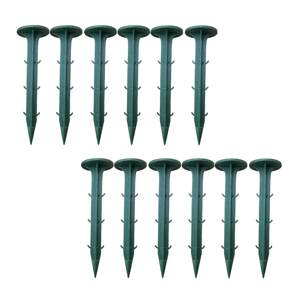 

100 Pcs Grass-proof Cloth Floor Nails Outdoor Ground Stake Plant Gardening Plastic Pegs Stakes Tool Lawn