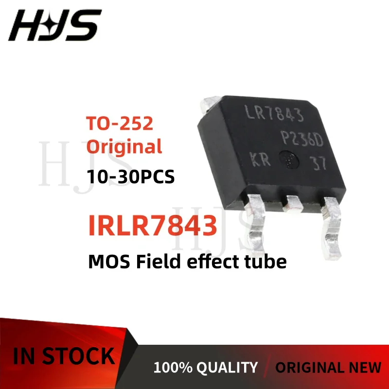 10~30PCS Original 100% New IRLR7843 LR7843 IRLR7843TRPBF 30V/161A TO-252 SMD MOSFET Field effect transistor
