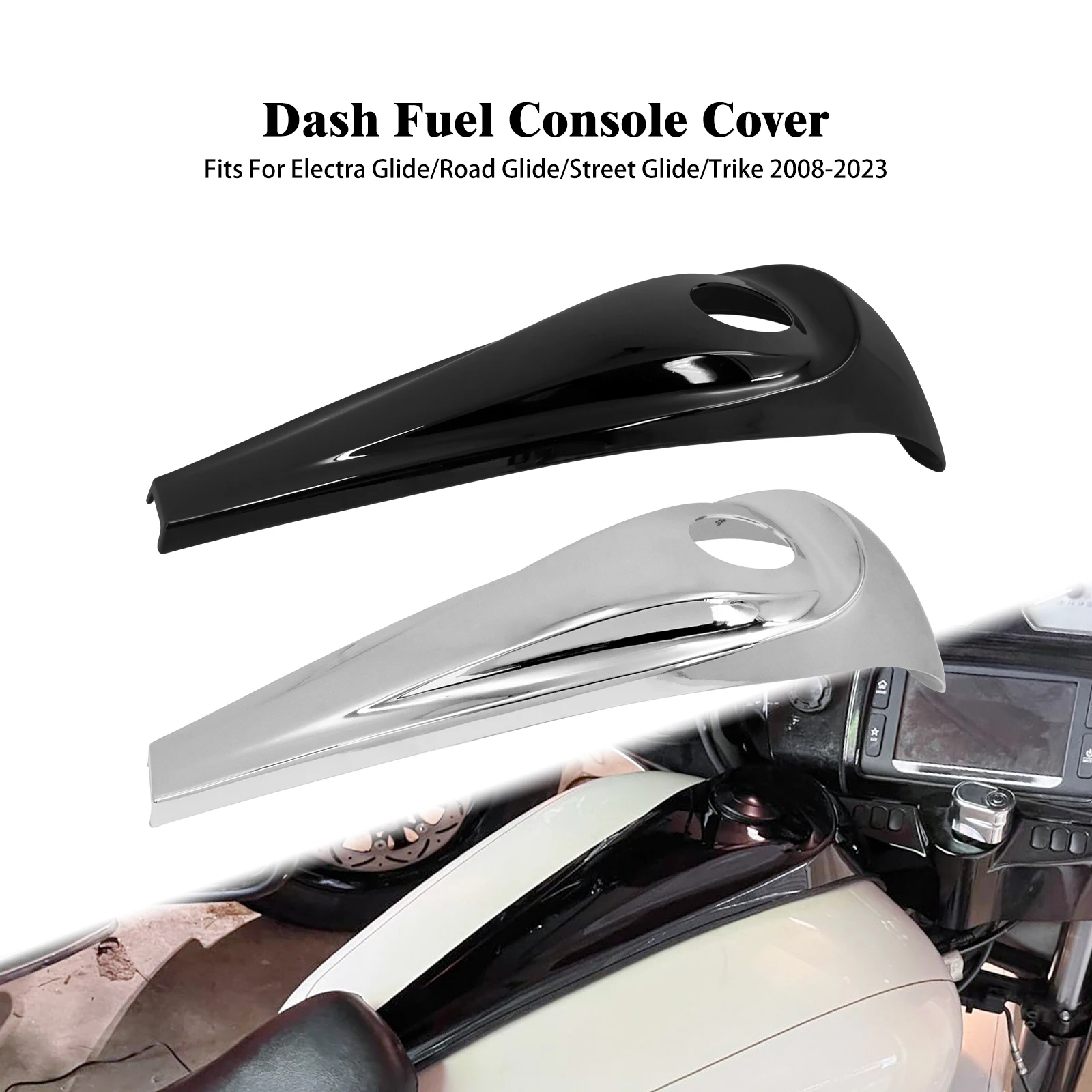 

Motorcycle Oil Tank Cap Dash Fuel Console Cover For Harley Touring Road Glide FLHT FLHX Electra Street Glide FLHRC CVO 2008-2023