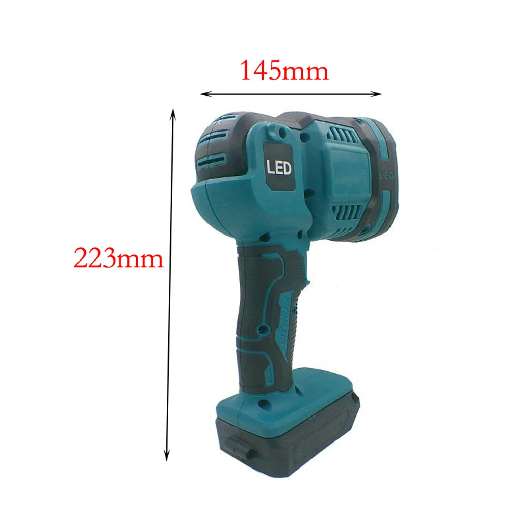 

Portable Cordless LED Flashlight Work Light For Dongcheng 20V Battery Adjustable Head For Garage Outdoor Camping Hiking