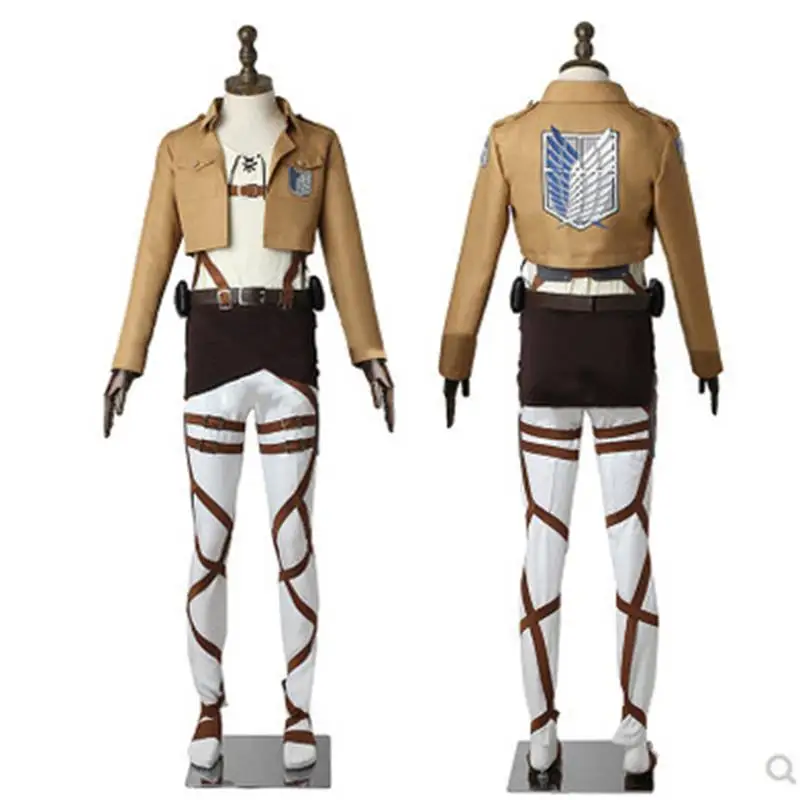 Jacket Pants Shingeki no Kyojin Cosplay Costumes Recon Corps Harness Belt Apron Skirt Scouting Legion Cape Cloak