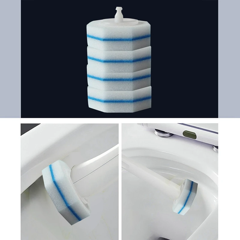 Sistema de limpieza de inodoro desechable, 30 piezas, cepillo de repuesto desechable, esponja, cepillo de inodoro desechable