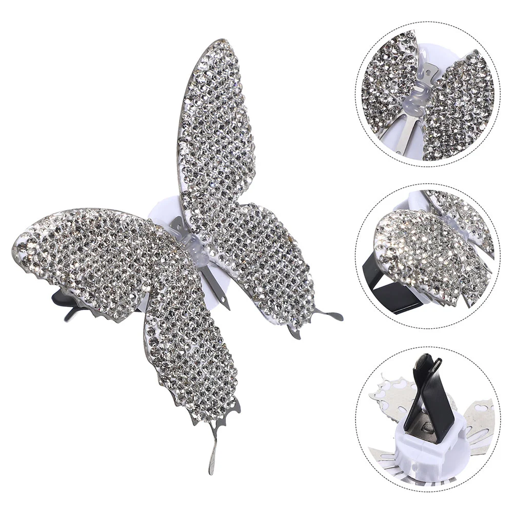 Car Air Vent Clip Butterfly Shape Aroma Ornament Rhinestone Car Air Freshener Vent Clip car vent diffuser clip