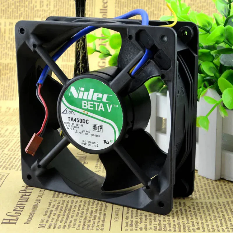 C FOR Nidec TA450DC B31257-68 DC24V 0.28A 12038 12CM 3-Wire Inverter Fan