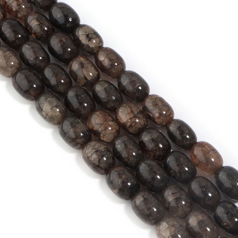Ongeveer 28 stks 10x14mm Kleurrijke Glazen Kralen Vat Vorm Losse Spacer Kralen Voor Sieraden Maken DIY Armband ketting Accessoires