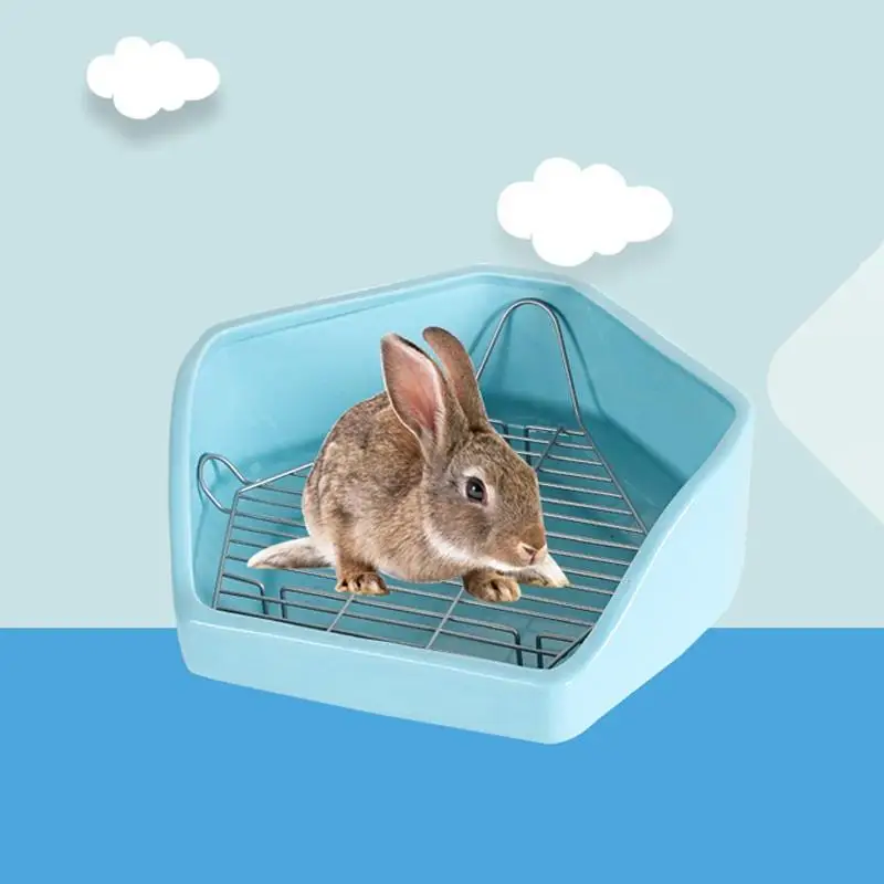 

Pentagonal Extra Large Weighted Anti-turn Rabbit Toilet Chinchilla Potty Anti-spray Urine Rabbit Supplies